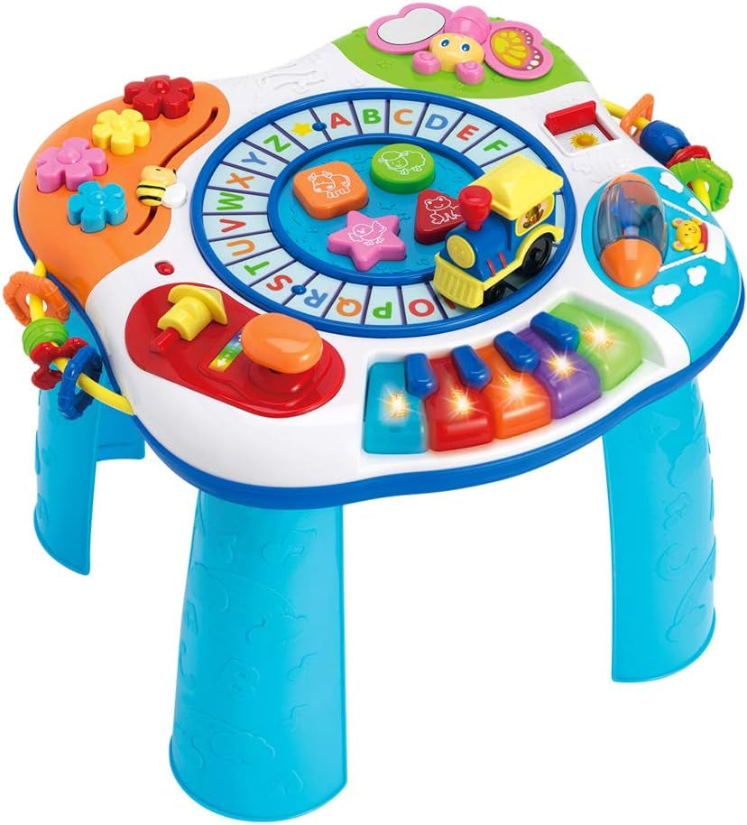 Tavolo musicale Color Baby Jucarii Bebe Naty Shop Tavolo con pianoforte e trenino