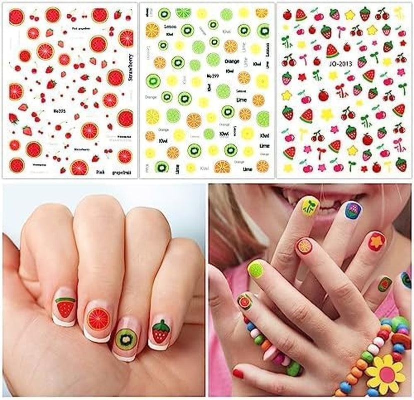 Simpatici adesivi per unghie per bambini 20 fogli Adesivi per unghie 3D Fiori che si illuminano al buio Decorazioni colorate per nail art Adesivi per unghie Adesivi autoadesivi Accessori decorativi fai da te