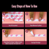 NOVO OVO 360 fogli adesivi per nail art facili da staccare e a pressione, trasparenti su entrambi i lati, attacco per nail art/confezione/conservazione/pratica/accessori, 30 pezzi x 12 fogli