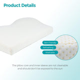 Edihome Cuscino di Sostegno per il Collo Cuscino per Alleviare il Dolore al Collo 50 x 30 x 10 cm Cuscino per Collo in Memory Foam Cuscino Ortopedico Cuscino ergonomico in Doppio Cotone Ipoallergenico