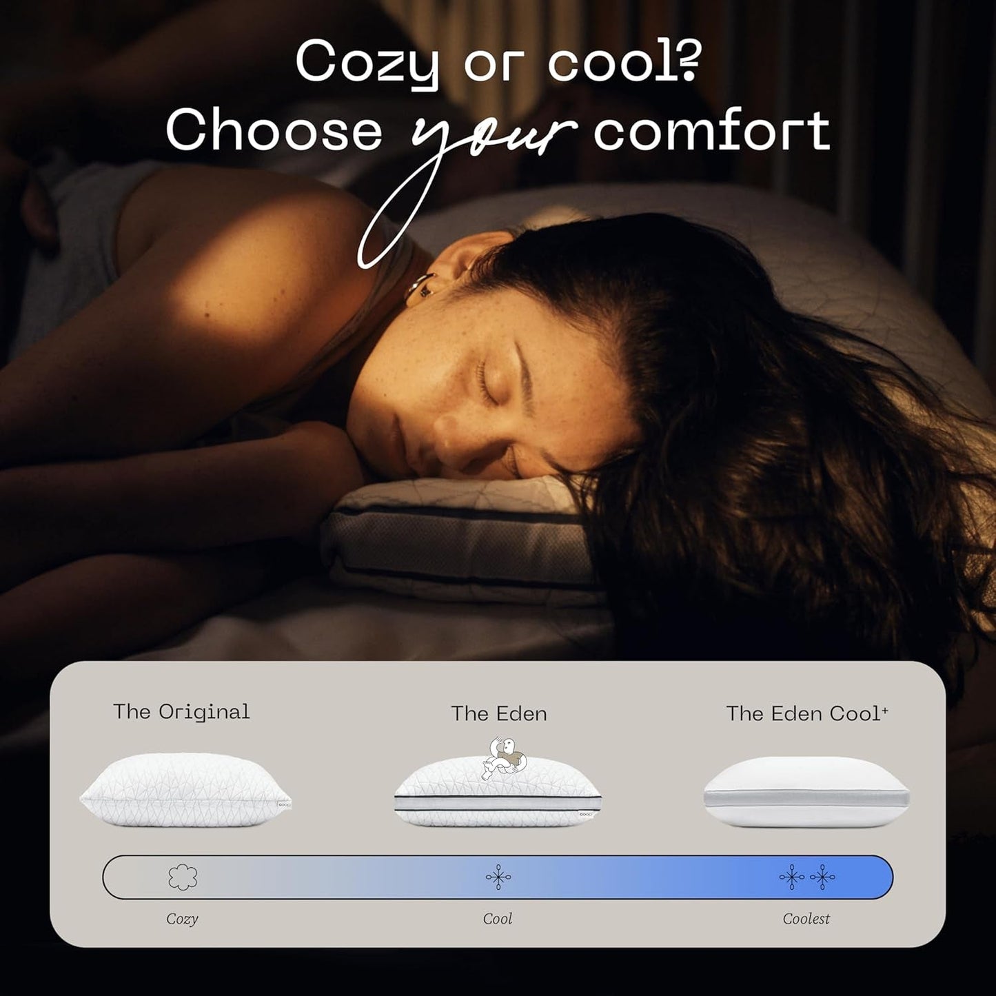 Coop Home Goods Eden Cool Cuscino regolabile King Size Memory Foam regolabile con infusione di gel Tessuto Lulltra morbido e traspirante Ideale per tutti i dormienti Cuscini standard Ecologici Naty Shop