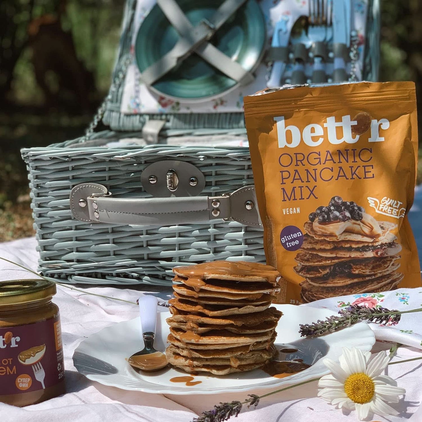 Bett'R Pancake Mix, preparato per dolci biologico, vegano e senza glutine, 6 x 400 grammi Kitchen Naty Shop