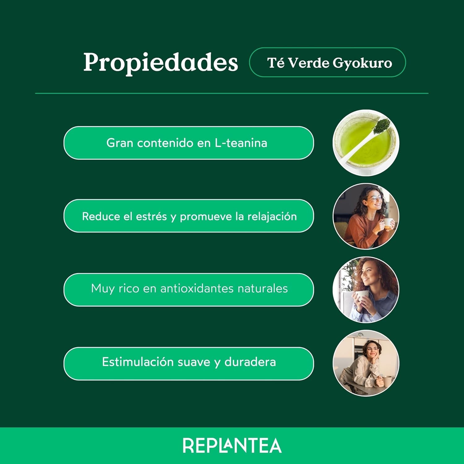 Tè verde giapponese Gyokuro biologico (100 g) | Tè sfuso premium | Gusto umami raffinato e dolcezza delicata | RIPIANTARE
