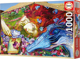 Educa - Puzzle da 1000 pezzi per adulti | Sant Jordi, Giglio Mattone. Dimensioni: 68X48 cm. Include la colla per puzzle Fixpuzzle. Per 14 anni (19926) Puzzle Naty Shop