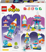 LEGO DUPLO Space Shuttle 3 in 1 Tante Avventure Set Spaziale Razzo Giocattolo per Bambini Giocattolo di Scienza delle Costruzioni Sviluppo precoce delle Capacità Motorie Regalo per bambini di 3 anni 10422 Set di costruzione Beuche den LEGO-Store