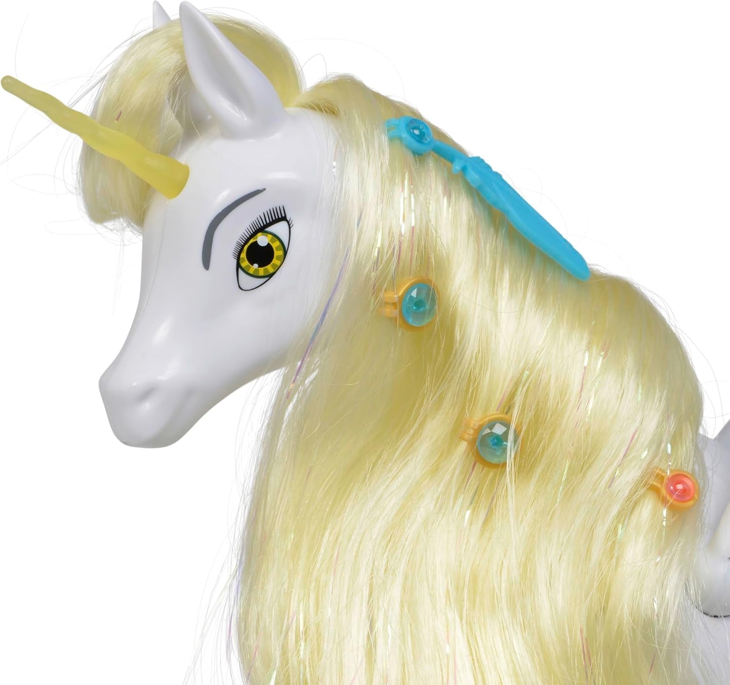 Simba 109480093 - Mia and Me Unicorno Onchao, con ali mobili, fermagli per capelli, spazzola per acconciature, cavallo giocattolo, pony, Centopia, dai 3 anni in su, rosa