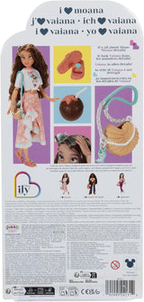 Bambola Vaiana con accessori, 29 cm, 13 punti di articolazione, licenza ufficiale Jakks Pacific. Completo di accessori combinabili e uno scintillante anello di Topolino!
