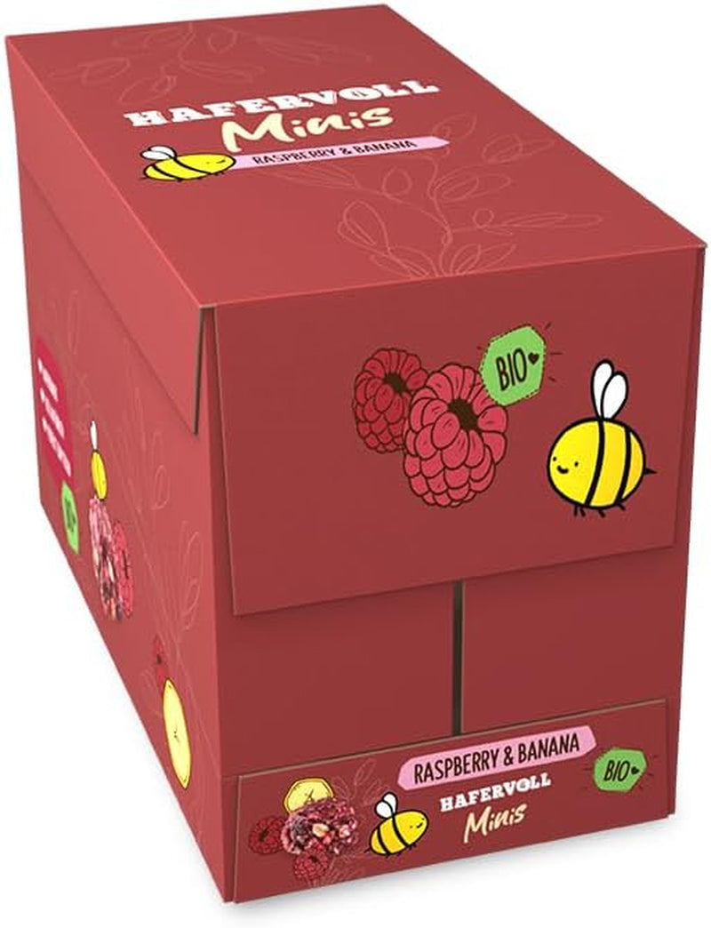 HAFERVOLL Minis Colza e Banana 8x 65g - Certificato biologico, con miele, senza zuccheri aggiunti, perfetto da condividere