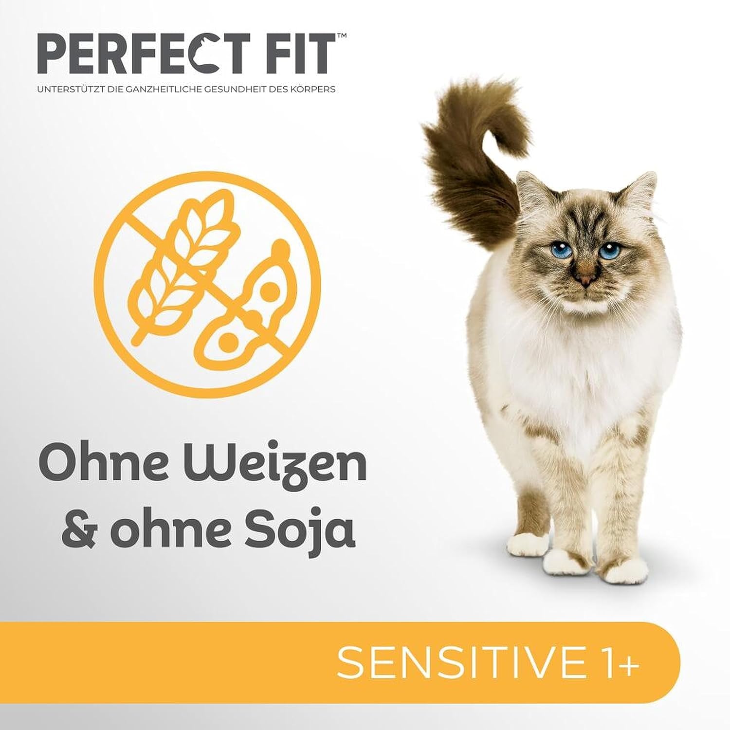 Cibo umido per gatti Perfect Fit Sensitive 1+ con pollo in salsa, 12 bustine, 12 x 85 g - Cibo umido premium per gatti sensibili a partire da 1 anno, senza frumento e soia, per favorire la digestione
