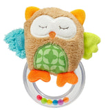 Fehn Polpo Giocattolo Campanello - Sonaglio, Squittio, Sensazione Motoria - Peluche per Neonati con Tessuto Morbido - Giocattolo per Neonati e Bambini da 0+ Mesi Naty Shop Owl