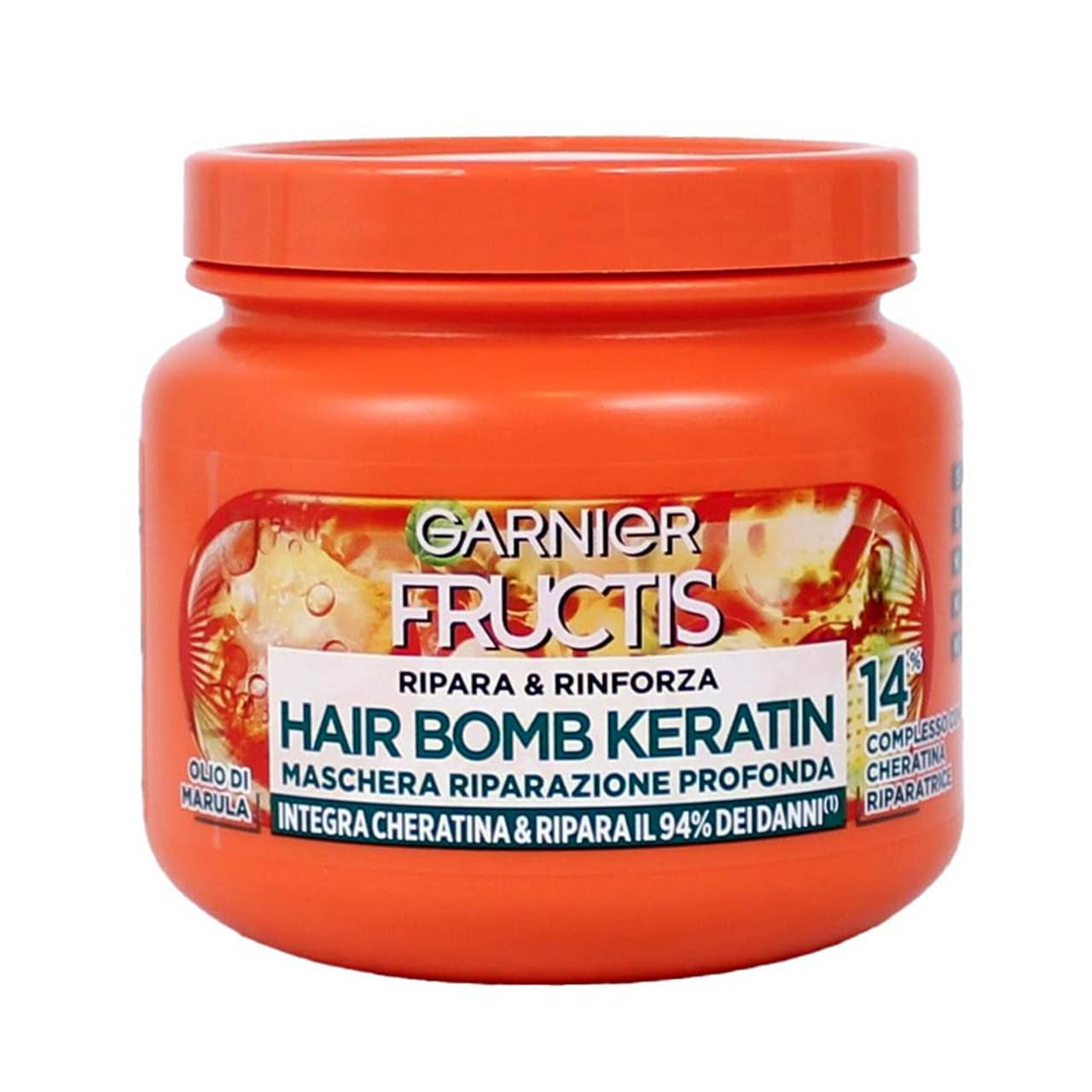Garnier Fructis Deep Repair Mask per capelli più forti con olio di Marula e Keratin Hair Bomb Cheratina ripara e rinforza 320 ml Naty Shop Hair Mask Titolo predefinito