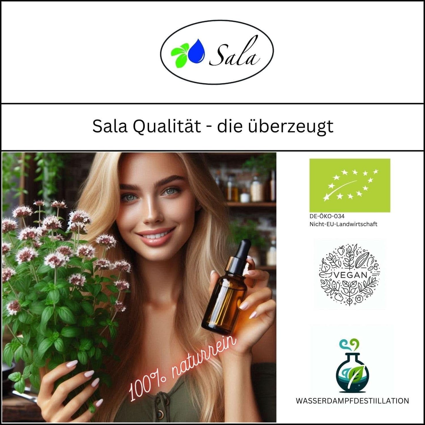 Olio Di Origano Aroma Olio Essenziale Di Origano BIO - Per il consumo - 100% naturale 30 ml Arome Naty Shop