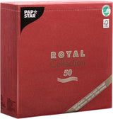 Papstar 11608 50 tovaglioli "Royal Collection" piega 1/4 40 X 40 cm, Bordeaux