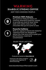 ARROSTO DEL DIAVOLO | Caffè in grani 1KG | Caffè estremamente forte | Caffè ad alto contenuto di caffeina | Robusta premium di