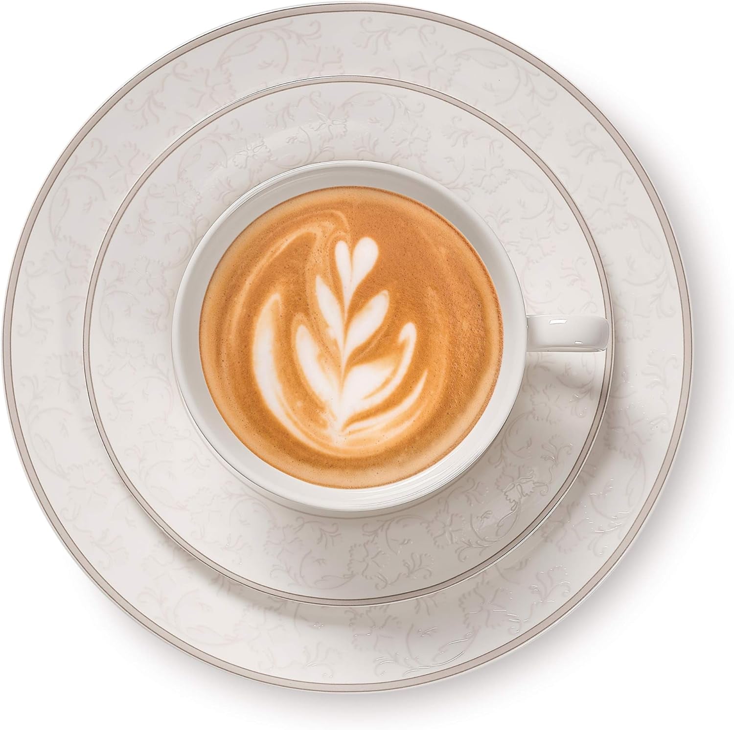 Ritzenhoff & Breker Servizio da caffè Isabella, 18 pezzi, porcellana fine, bianco con ornamenti, 37 x 26 x 25 cm