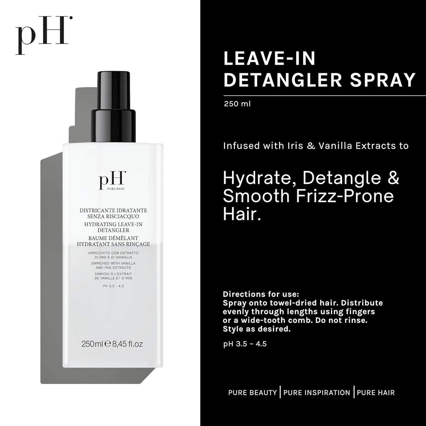 Prodotti districanti per capelli senza risciacquo con pH idratante 250 ml Prodotti districanti per capelli Naty Shop