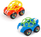 Bright Starts Oball Sonaglio Macchinina Giocattolo per attività motoria per neonati e bambini piccoli a partire da 3 mesi 1 pezzo Colore casuale Blu o Rosso Bebe Naty Shop Toys Titolo predefinito