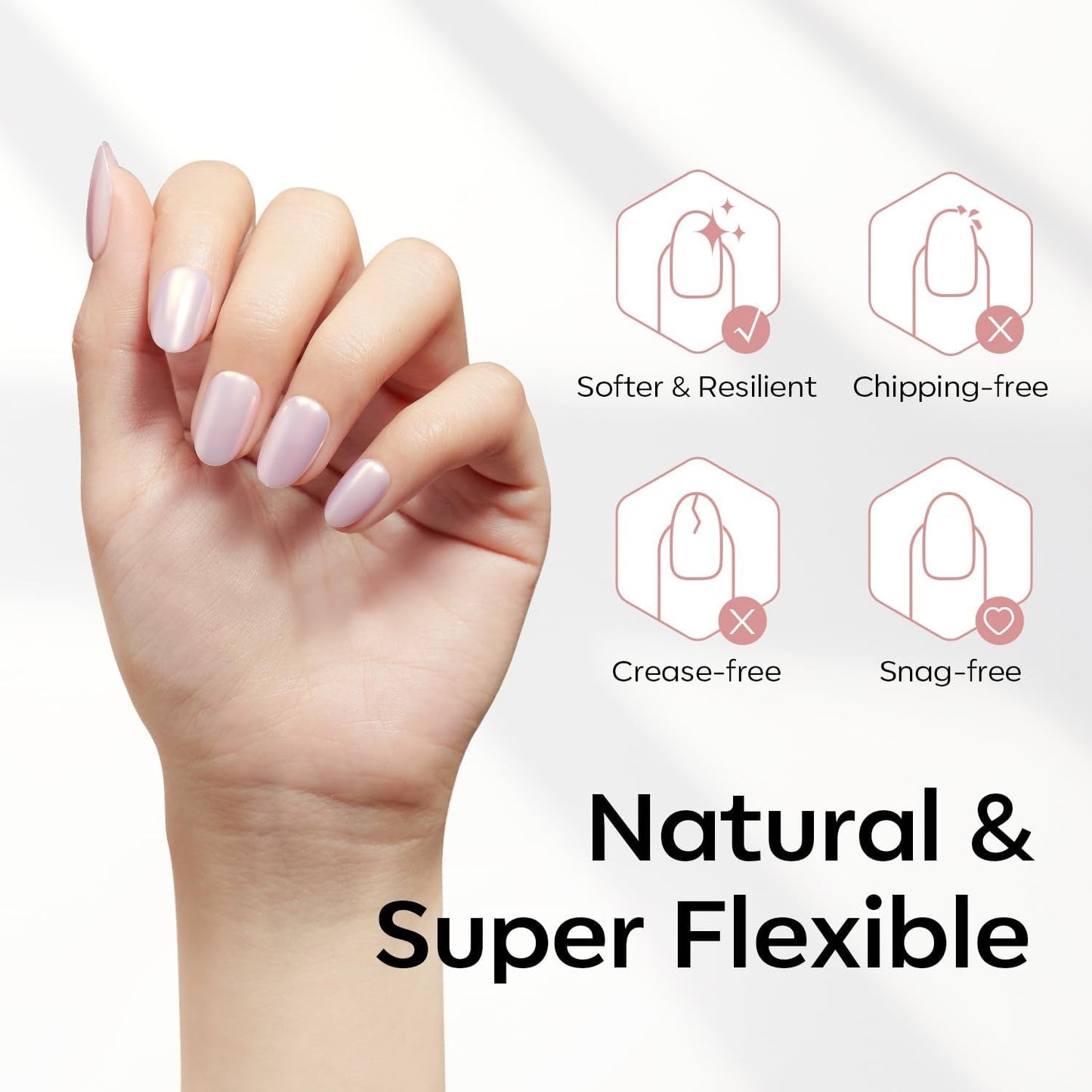 Modelones Nail Tips 510 pezzi - Set di punte per unghie a copertura totale, Set di punte in gel, Punte per unghie in resina PMMA pre-lucidante, Unghie artificiali per colla su nail art fai da te, Squoval corto