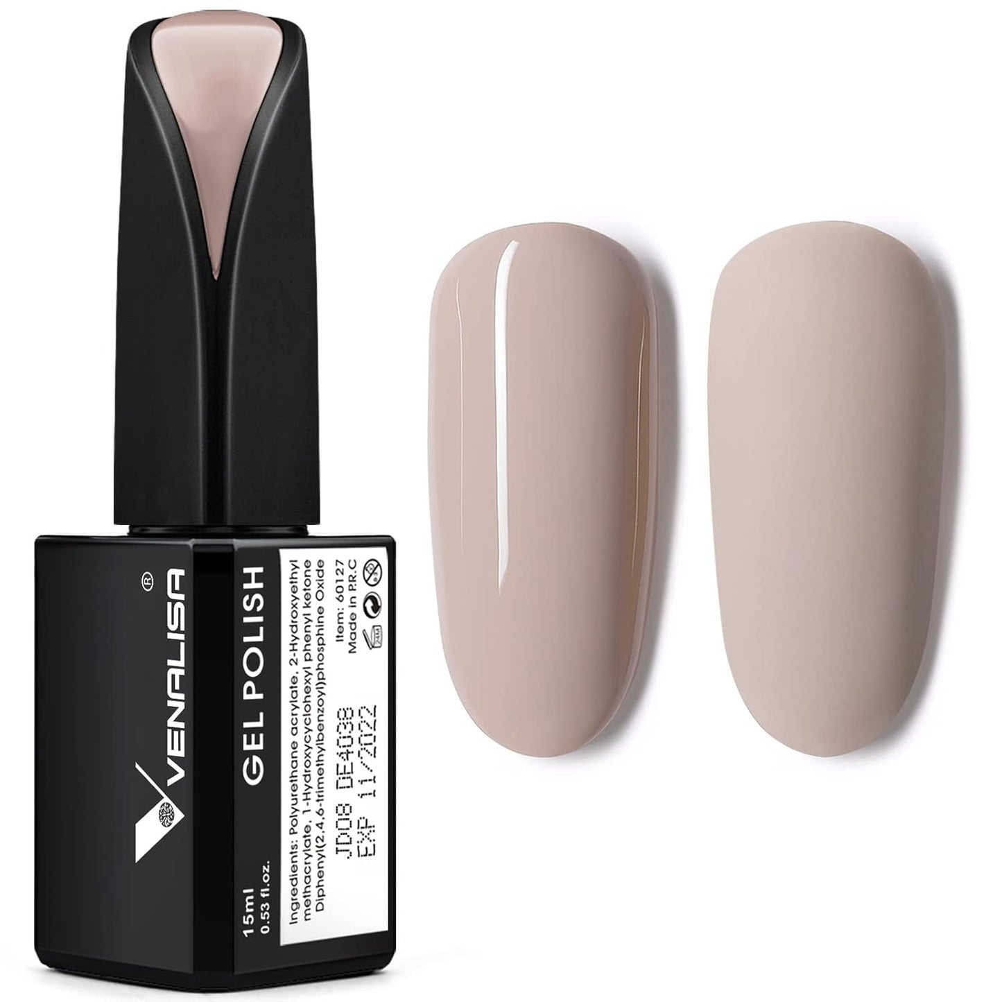 VENALISA Smalto per unghie UV arancione corallo 15ml Smalto per unghie gel per lampada UV per unghie Modelli di smalto gel arancione corallo trasparente per design delle unghie fai da te