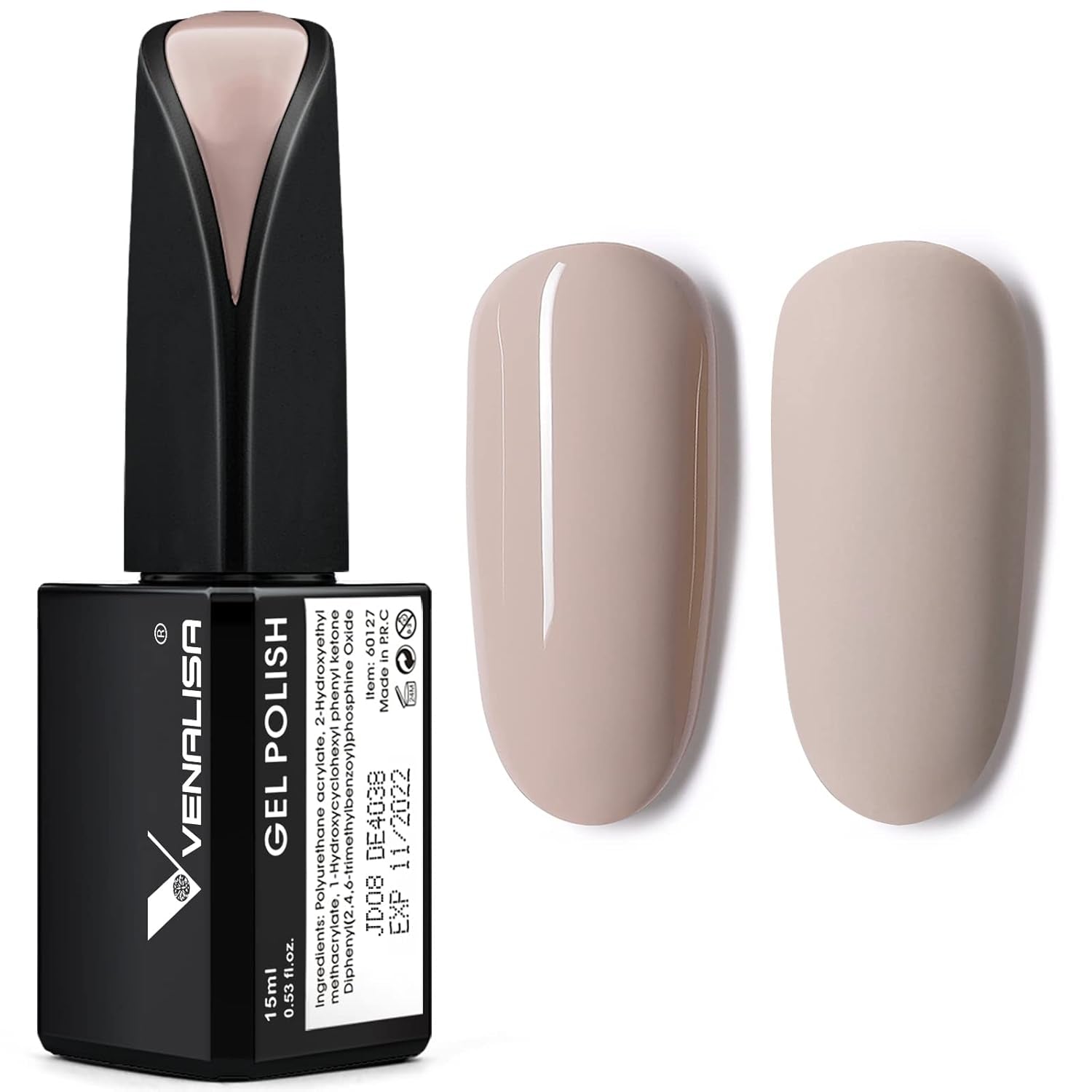 VENALISA Smalto per unghie UV arancione corallo 15ml Smalto per unghie gel per lampada UV per unghie Modelli di smalto gel arancione corallo trasparente per design delle unghie fai da te