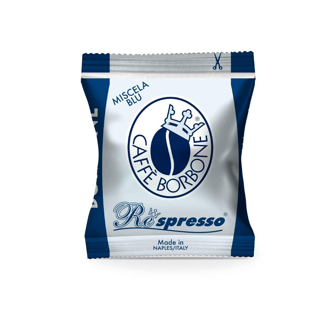 Caffè Borbone Kaffee Kapseln Respresso, Blaue Mischung, 100 stück & Kaffee Kapseln Respresso, Entkofeinierte Dek Mischung - 100 stück - Compatibile con Häuslichen Kaffeemaschinen Nespresso®*