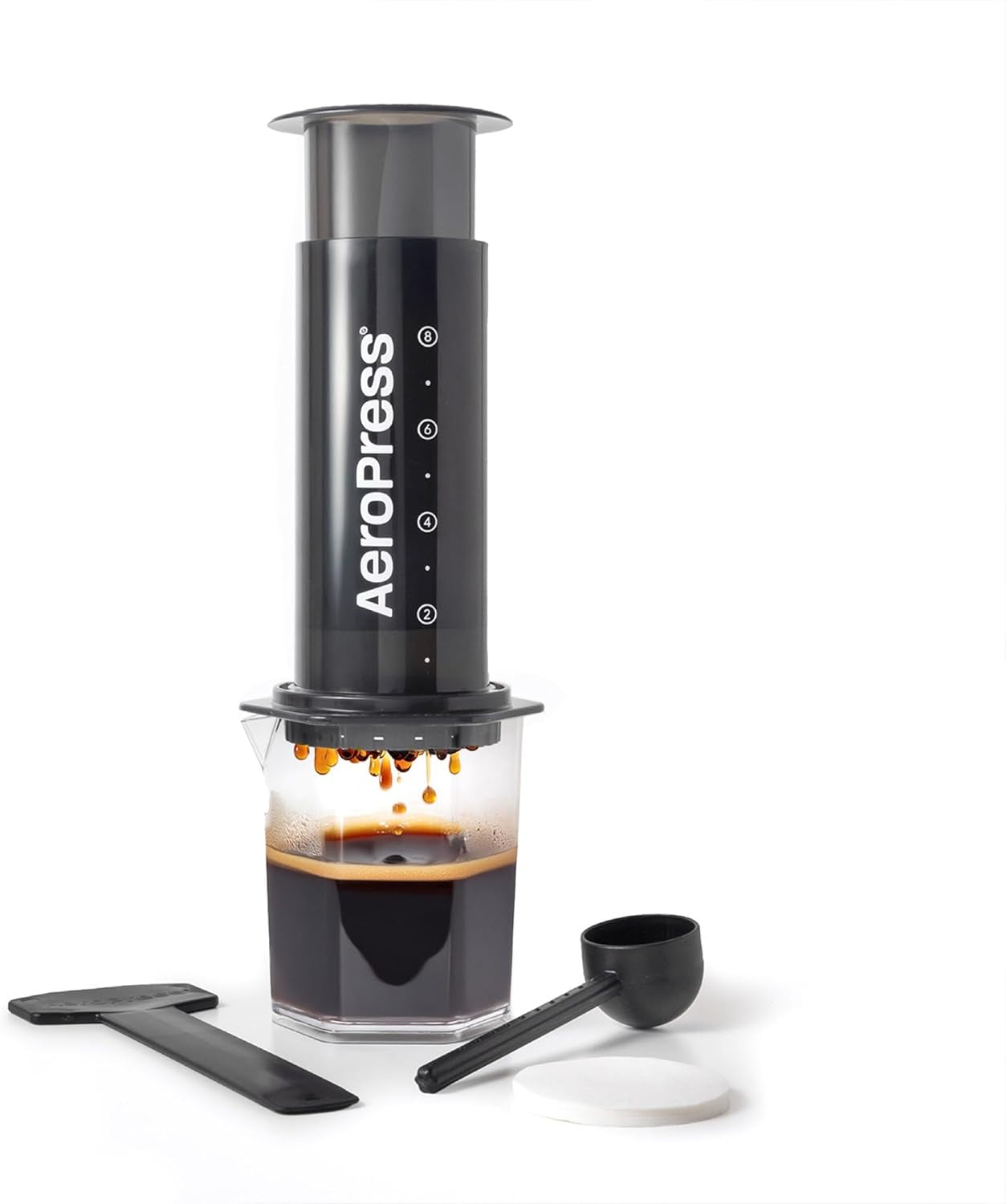 AeroPress Macchina per caffè ed espresso Originale, Caffettiera Portatile Livello Barista con Camera, Stantuffo e Filtri, Macchina per Caffè Rapido ed Espresso