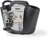 GF SRL, Aquapop Grey Limited Edition con tubo tessile autoestensibile da 25m Made in Italy, sacchetto in plastica morbida, ugelli e raccordi Lancia 8 per irrigazione giardino, grigio scuro