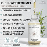 Hairlexier Rimedio per la Crescita dei Capelli per Donne - Olio per capelli al rosmarino, Olio per capelli all'olio di ricino, Olio alla lavanda, Siero naturale per capelli contro la caduta diffusa dei capelli, Supporta la crescita dei capelli, Vegano e biologico + Manuale per la cura dei capelli Naty Shop