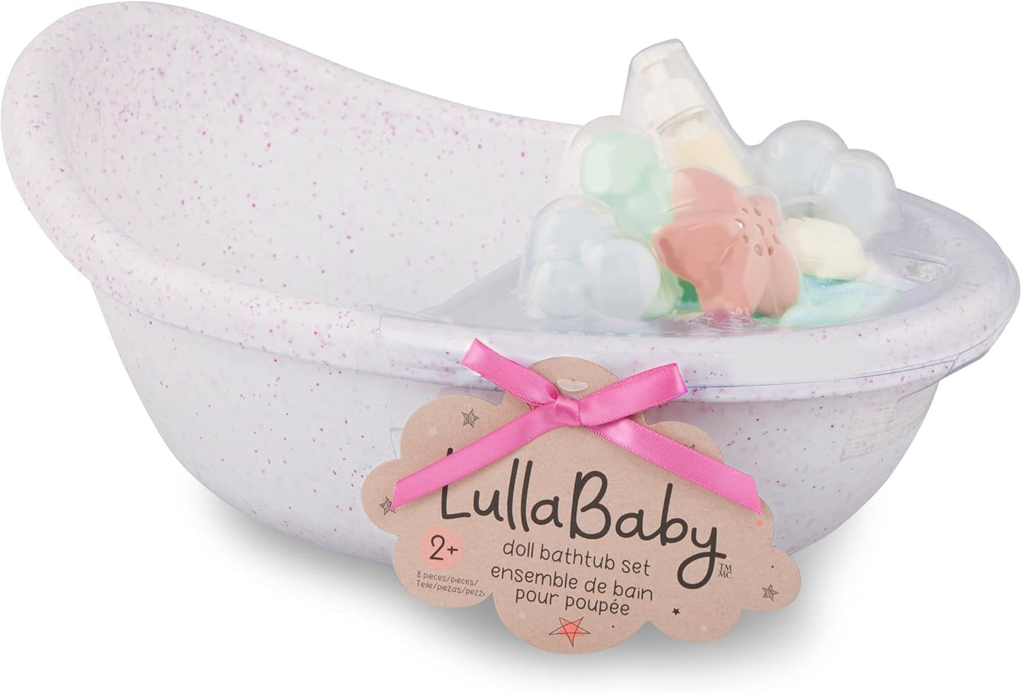 LullaBy – Vasca da bagno per bambole – Set da bagno – Giocattolo da bagno – Accessori per bambole – Giochi acquatici realistici – Bambini 2+