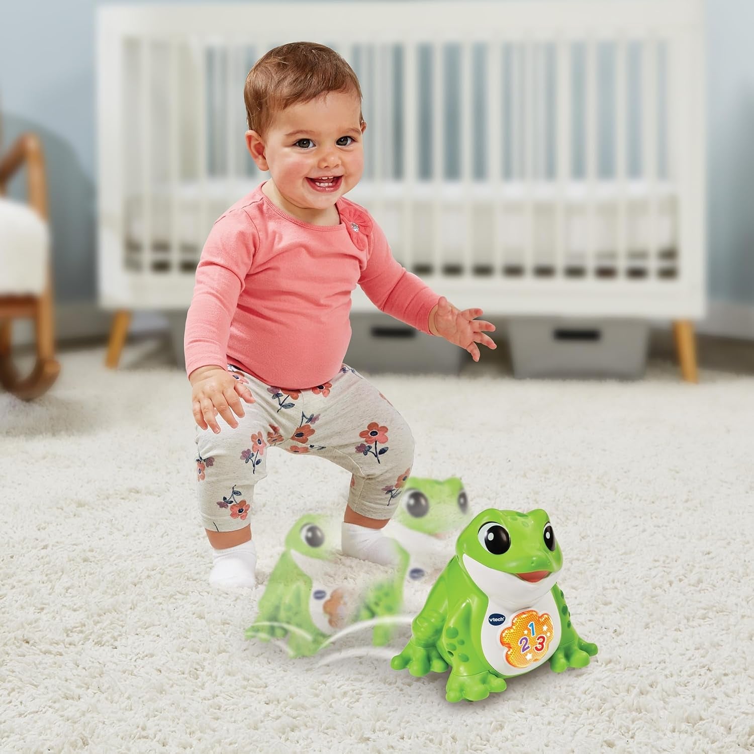 Vtech Baby Jumping Frog - Rana saltatrice parlante con 3 canzoni e 12 canzoni - Per bambini dai 12 ai 36 mesi Baby Toys Naty Shop