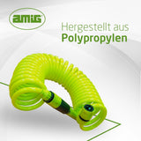 Amig - Tubo spiralato | Realizzato in polipropilene | Allungabile fino a 7,5 m | Include lancia per irrigazione, adattatore e 2 giunti | Verde pistacchio