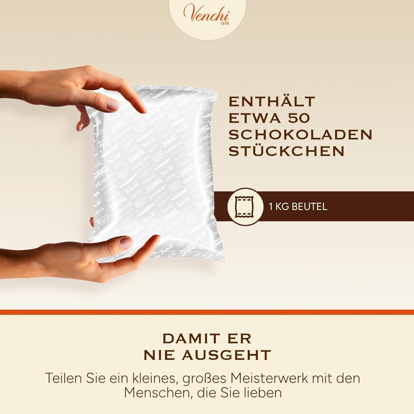 Venchi – Chocoviar Gianduia, praline in sacchetto da 1 kg, cioccolato Gianduia prodotto esclusivamente con “Nocciole di bosco Piemonte”, senza glutine, senza coloranti artificiali e senza conservanti