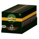 Jacobs Kaffeekapseln Guten Morgen XL Intense - Confezione da 10 (10 x 20 Getränke) & Kaffeekapseln Espresso Intenso, Intensità 10 di 12, 200 Capsule compatibili Nespresso®*, 10 x 20 Getränke