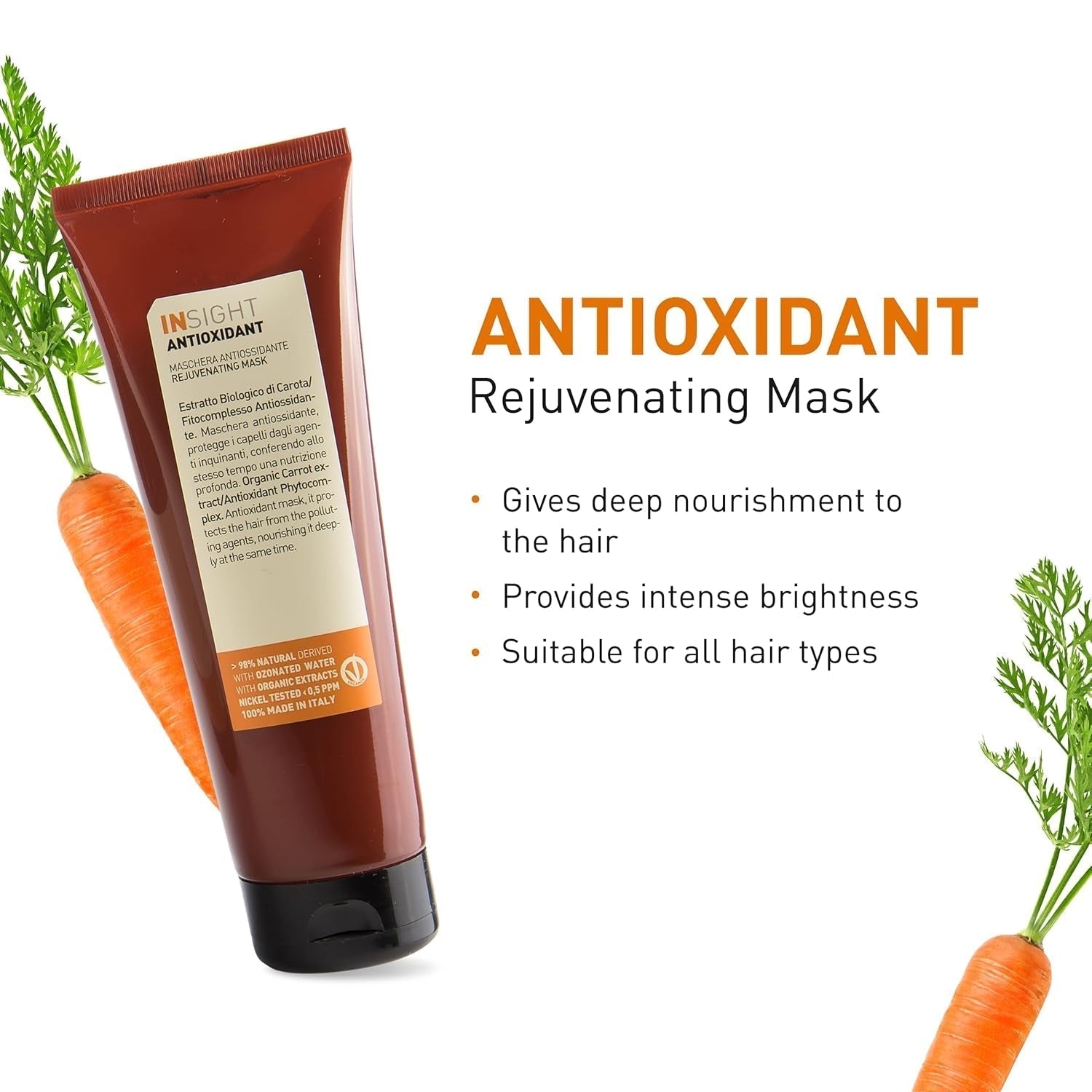 Maschera antiossidante ringiovanente - Maschera per capelli Naty Shop da 250 ml