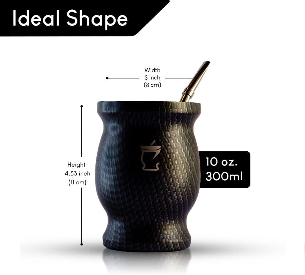Set da tè Mate - Tazza Mate - Set Mate e Bombilla - Tazze da tè - Tazza Mate dal design a doppia parete - Set tazza Yerba Mate