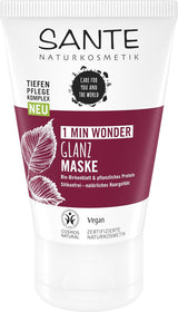 SANTE Naturkosmetik Glossy Shine Mask estratto di foglie di betulla biologica + 3x complesso proteico, maschera per capelli idratante e senza siliconi, cura dei capelli vegana per maggiore lucentezza e morbidezza, 150 ml Maschera per capelli Naty Shop Vechi