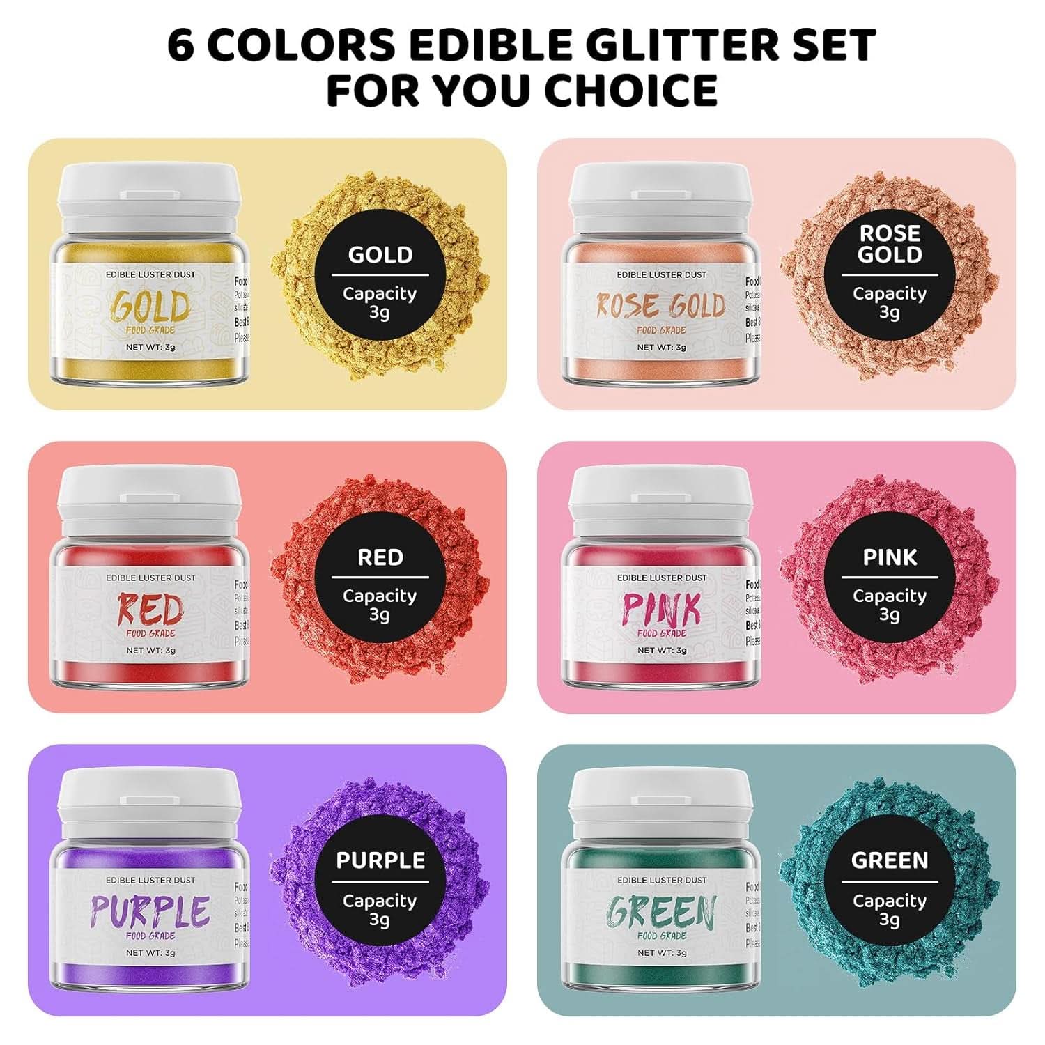 Glitter commestibili, 3 grammi Naty Shop