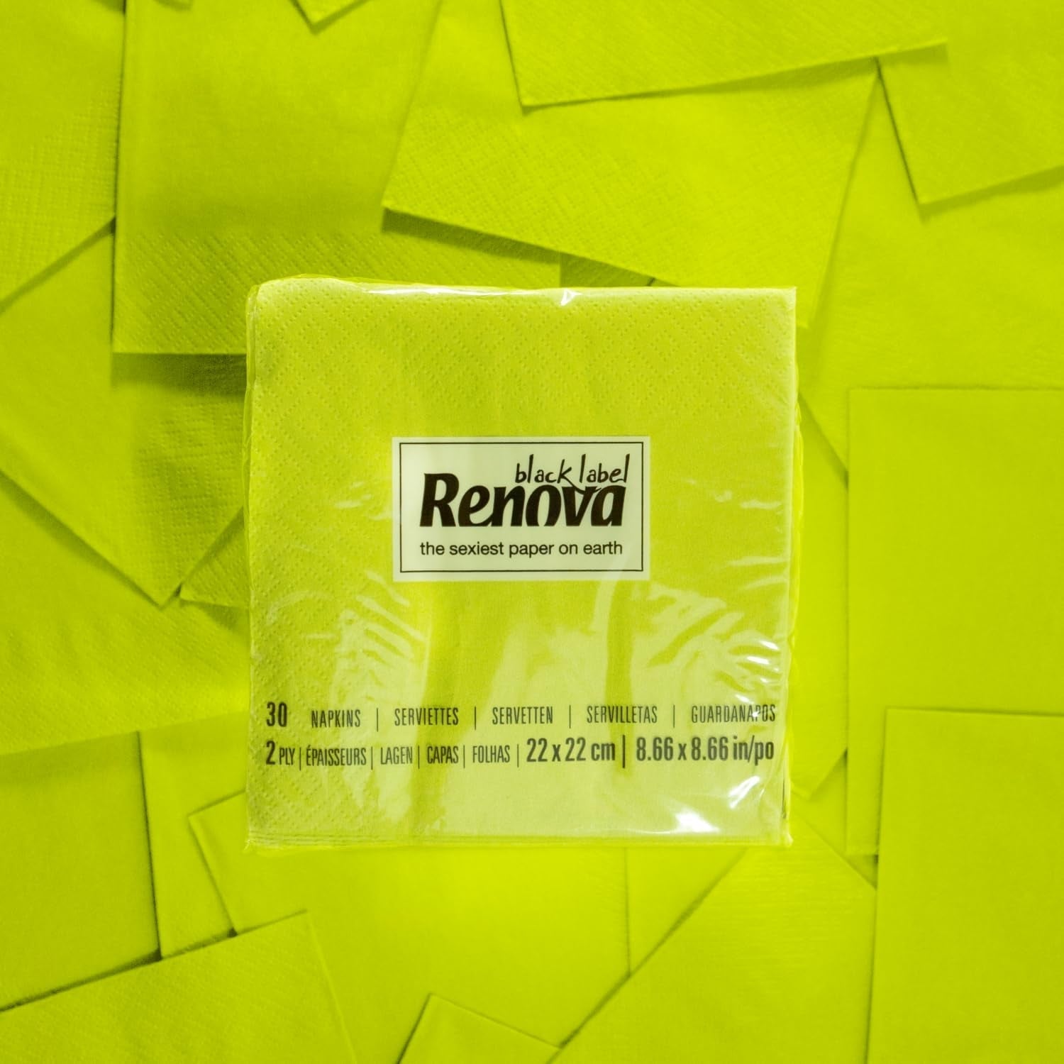 Tovaglioli di carta verde Renova Cocktail - 30 tovaglioli