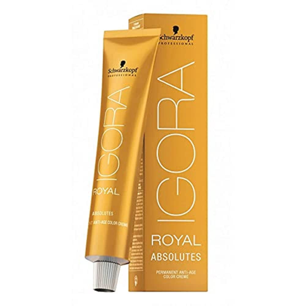 Tintura per capelli Igora Royal Absolute Age Blend, 7-560 Biondo medio cioccolato dorato, 60 ml Naty Shop Tintura per capelli 9-50 Biondo molto chiaro Oro naturale 60 ml (1 confezione)