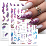 Adesivi per unghie in marmo 6 colori adesivi autoadesivi argento bronzer adesivi per unghie in marmo sbocciato Adesivi per unghie in marmo 3D accessori di design adesivi per nail art set di adesivi per unghie lamina per unghie