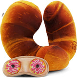 Cuscino per il collo con cornetto arancione e maschera per dormire Cuscini da viaggio Naty Shop Titolo predefinito