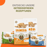 IAMS Delights Sea Collection Cibo umido per gatti senza cereali - Confezione multipla con varietà di pesce in salsa, cibo umido senza cereali per gatti a partire da 1 anno, 12 x 85 g