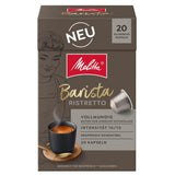 Melitta Barista Ristretto Kaffee-Kapseln 20 Stück je 5.5g, gemahlen, in Portionskapseln für Nespresso*-Maschinen, Vollmundig, Noten von dunkler Schokolade