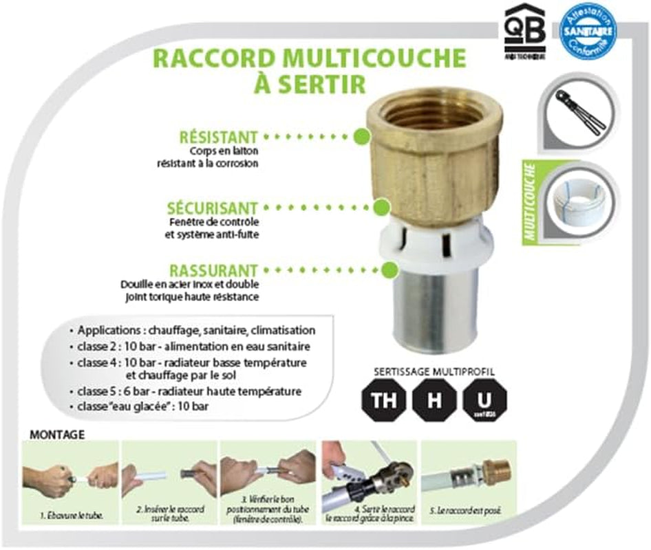 SOMATHERM FOR YOU - / 5711-16-15 - Tubo pressa a gomito Ø16 multistrato - M15/21 (1/2'') Collegamento di un tubo multistrato di diametro Ø16