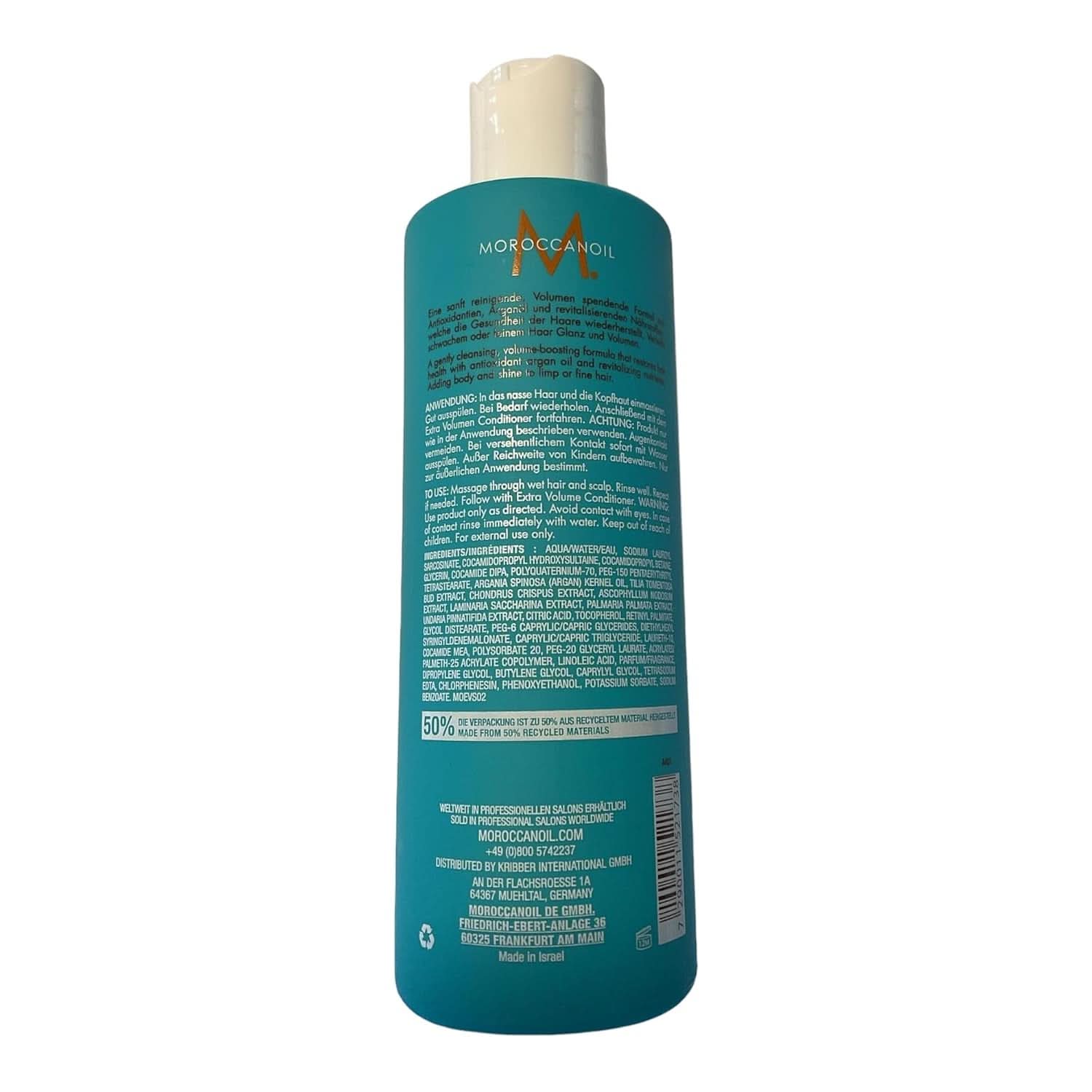 Moroccanoil, Shampoo Extra Volume, Doccia e bagno Naty Shop da 250 ml