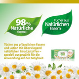 Salviette per neonati sensibili, 0% di profumo, 98% di formula naturale che ripristina l'equilibrio del pH della pelle, Sigillo di freschezza, 54 salviette