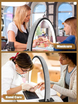 Lampadario Kalolary, Lash Lumière Pour Extensions De Cils Regglable À 360°, 3000K-6000K Demi-Lune Lamp, Lamp De Beauté (Lampada a mezzaluna)