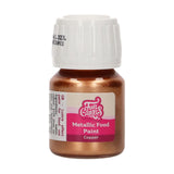 Vernice alimentare metallizzata Funcakes, colore rame: crea effetti metallici su fondente, marzapane, glassa reale e biscotti. Colorante alimentare 100% commestibile, Halal, adatto a vegetariani e vegani. 30 ml.