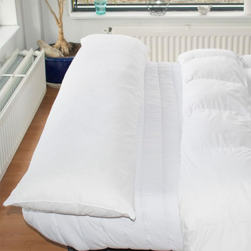 Bleu Calin Spugna piatta in memory foam e fibra di poliestere, bianca 160 X 40 cm Naty Shop cuscini standard