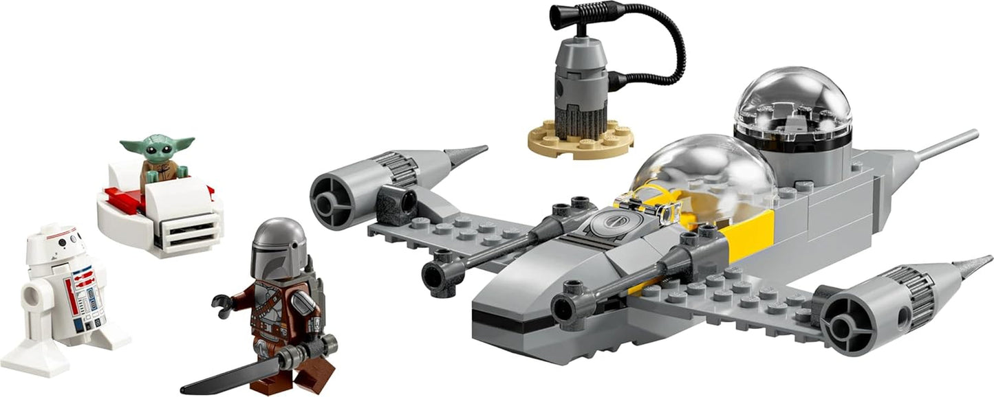 LEGO Star Wars 75410 Mandos e Grogus N-1 Starfighter giocattolo con le minifigure di Mandalorian, Grogu e R5-D4, inclusa colonna costruibile, set iniziale di astronave per ragazzi e ragazze a partire da 4 anni Set di costruzione Beuche den LEGO-Store